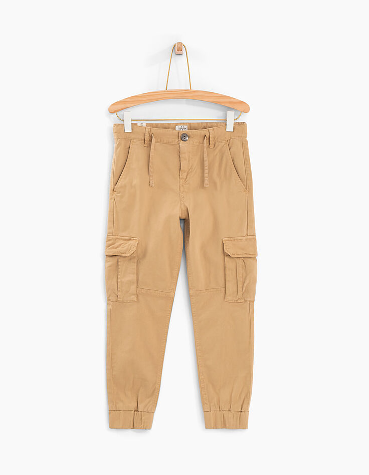 Pantalon battle camel avec bas élastiqués garçon -2 Pantalon battle camel avec bas élastiqués garçon -2