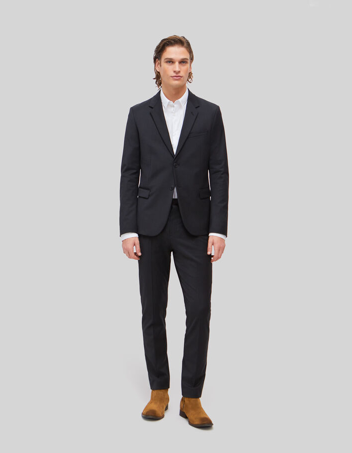 Men’s black TRAVEL SUIT SLIM suit trousers - IKKS
