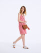 Jacquard leopard print strappy dress -6