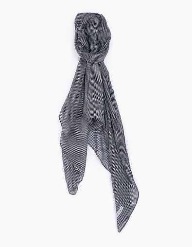 Marine sjaal met minimalistische motieven Heren - IKKS