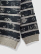 Boys’ navy and grey striped reversible hoodie-6
