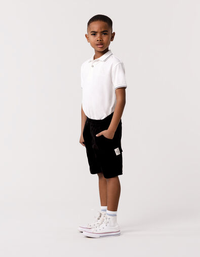 Schwarze Jungen-JOGGER-Bermudas aus Lyocell-Mix - IKKS