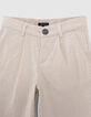 Boys’ beige striped occasionwear suit Bermuda shorts-2