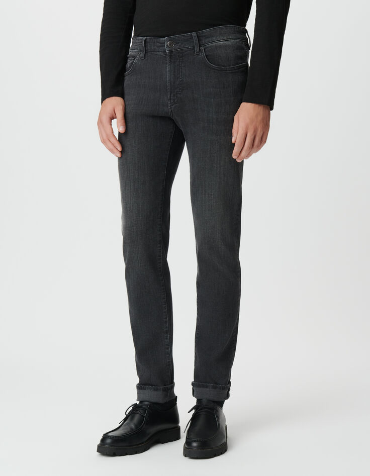 Grijze slim jeans Bruce Heren-2