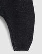 Pantalón gris jaspeado de tricot algodón bio bebé-3