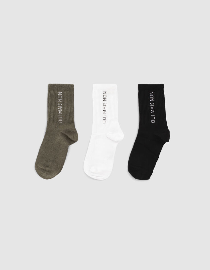 Lot 3 paires de chaussettes message femme-5
