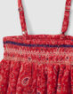 Rode korte jumpsuit Lenzing™ Ecovero™ kasjmierprint meisjes-3