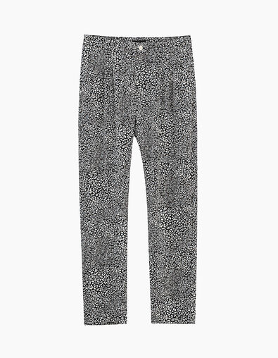 Knöchellange Damenchiffonhose mit Panterprint - IKKS