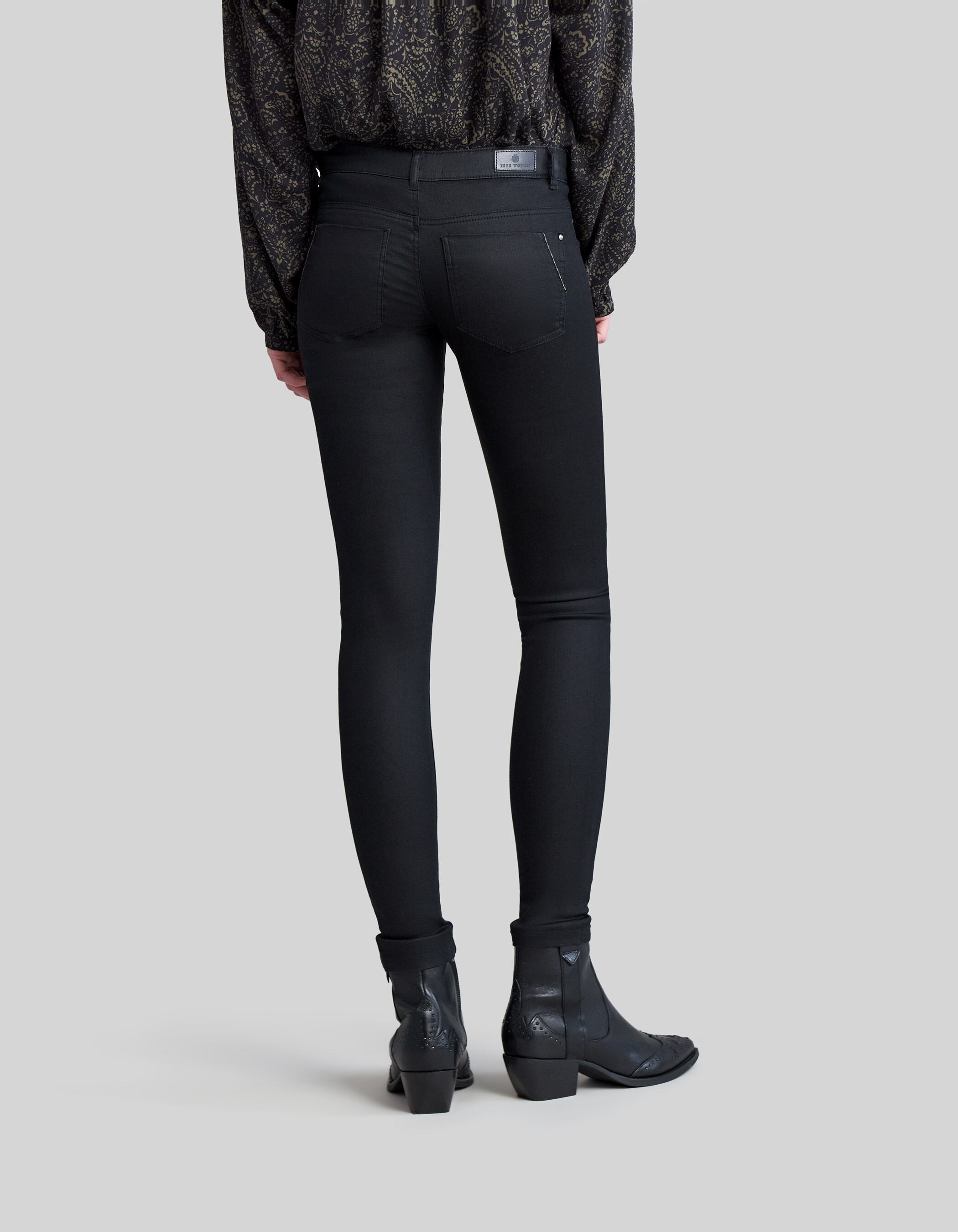 Legging negro corte bajo mujer