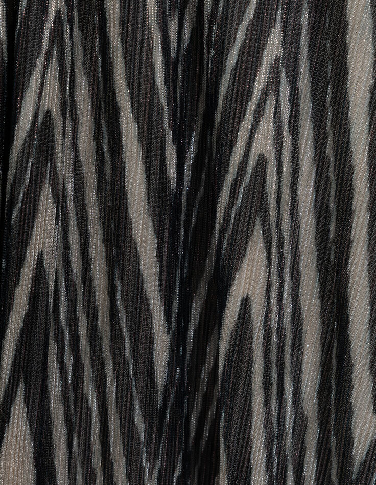 Mujer maxi vestido negro con estampado de espiga-7