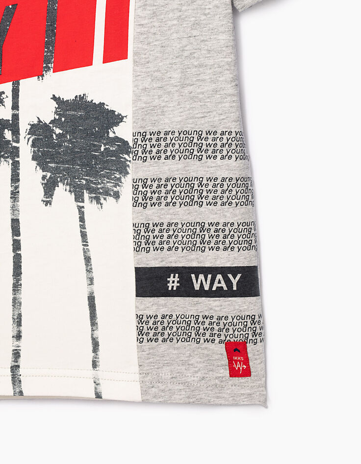 Cremeweißes Jungen-T-Shirt WAY auf Palmen -6 Cremeweißes Jungen-T-Shirt WAY auf Palmen -6