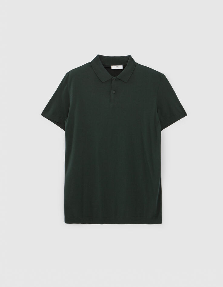 Herren Poloshirt aus Baumwolle und Modal in Flaschengr&uuml;n-5