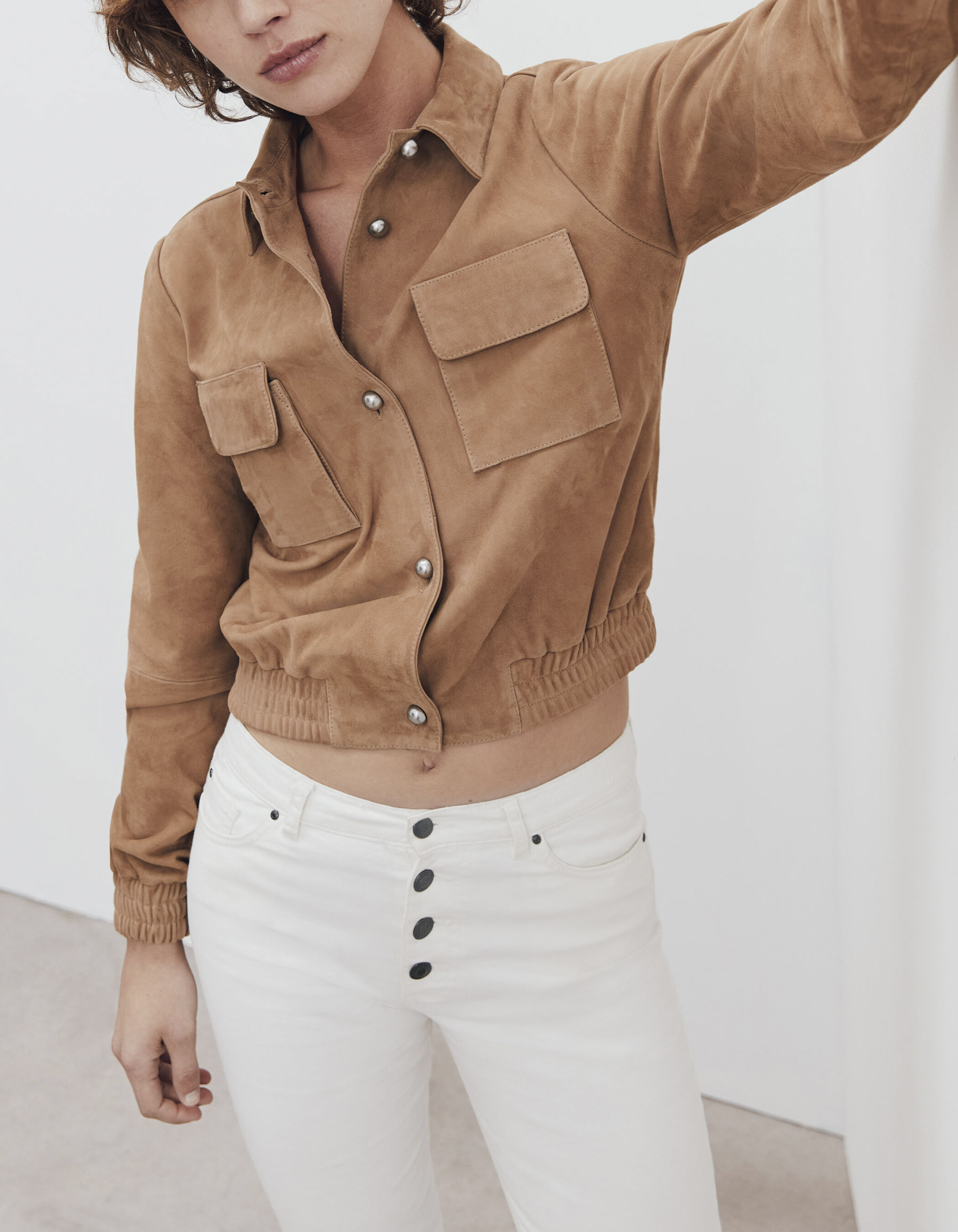 Veste beige sales courte femme