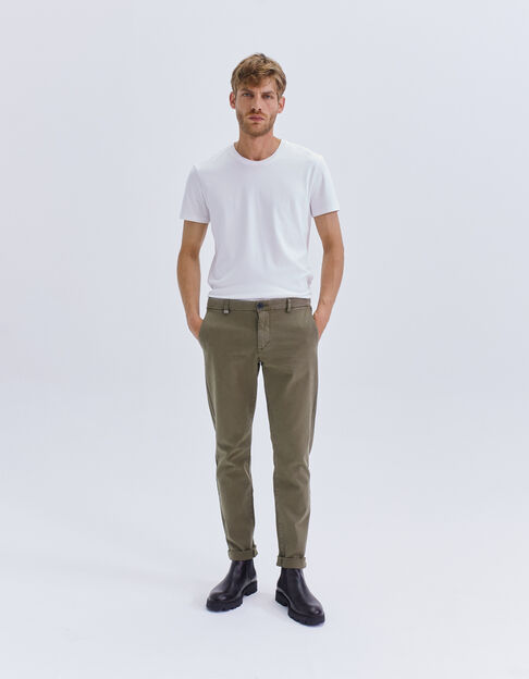 Kaki SLIM chinobroek Heren