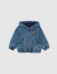 Veste en jean bleu broderie dos b&eacute;b&eacute; gar&ccedil;on-6