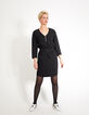 Robe noire ceinturée à studs I.Code-6