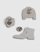 Women’s set of 3 Crown/Combat Boots/Biker Jacket brooches-4