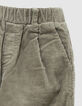 Boys’ khaki corduroy loose chinos-2