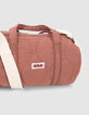 Rosa M&auml;dchenbowlingtasche mit cremewei&szlig;em Sherpafleece-3