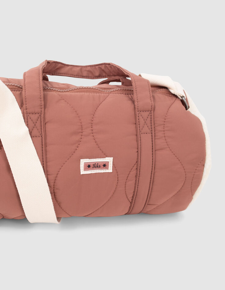 Rosa M&auml;dchenbowlingtasche mit cremewei&szlig;em Sherpafleece-3