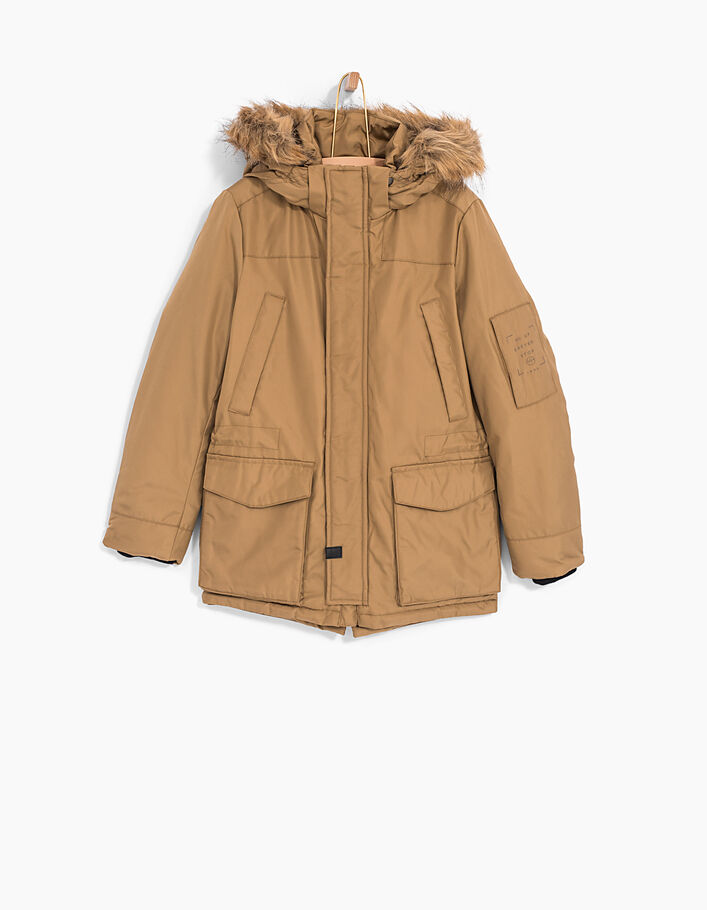 Boys’ camel parka -1