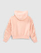 Girls’ khaki hoodie with gathered cuffs-3