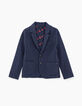 Navy tricot colbert jongens-1