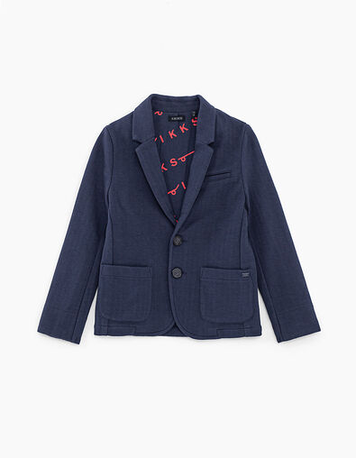 Navy tricot colbert jongens - IKKS