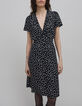 Schwarzes LENZING&trade; ECOVERO&trade; Kleid mit Polka-Dot-Print f&uuml;r -2