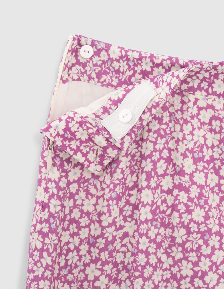 Violetter LENZING&trade; ECOVERO&trade;-M&auml;dchenrock mit G&auml;nsebl&uuml;mchenprint-6