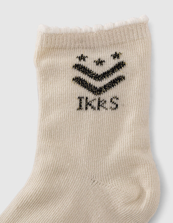Socken mit Lurex-Streifen und in Weiß für Babymädchen  - IKKS