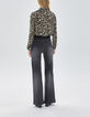 Vaqueros flare grises tiro alto Pure Edition mujer-3