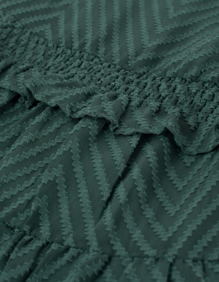 Robe eucalyptus jacquard graphique fille -6
