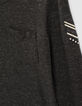 Schwarzes M&auml;dchenshirt mit gestickten Fischgr&auml;ten-4