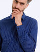 Camisa índigo estampado minimalista Hombre-4
