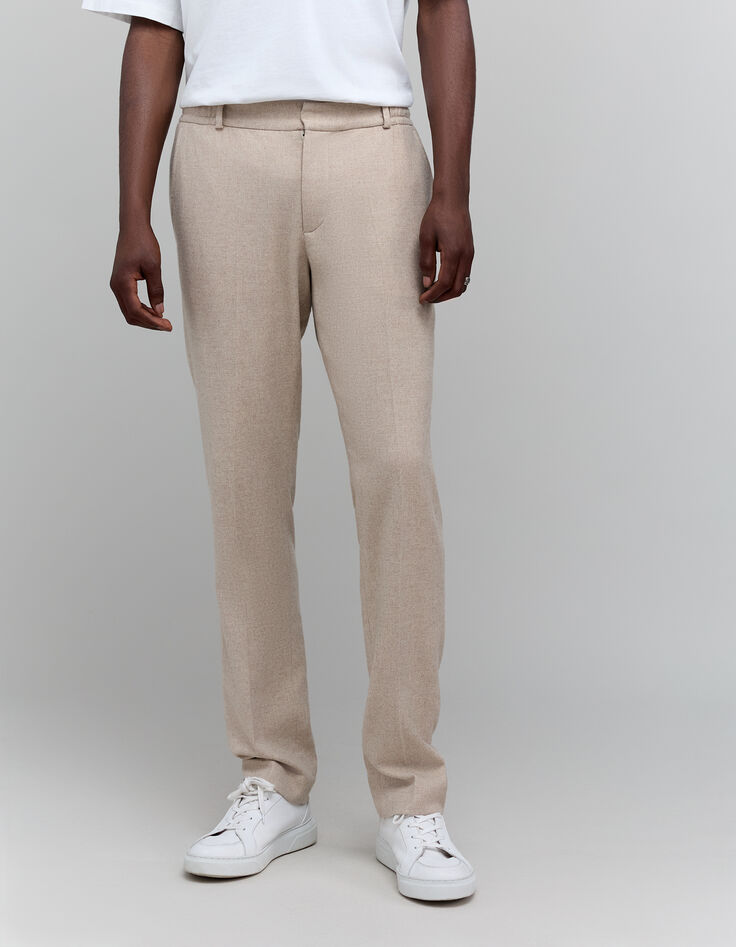 Jogpant naturel façon flanelle Homme-2 Jogpant naturel façon flanelle Homme-2