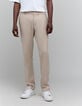 Jogpant naturel façon flanelle Homme-2 Jogpant naturel façon flanelle Homme-2