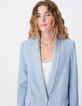 Women's blue fluid oversized suit jacket-4