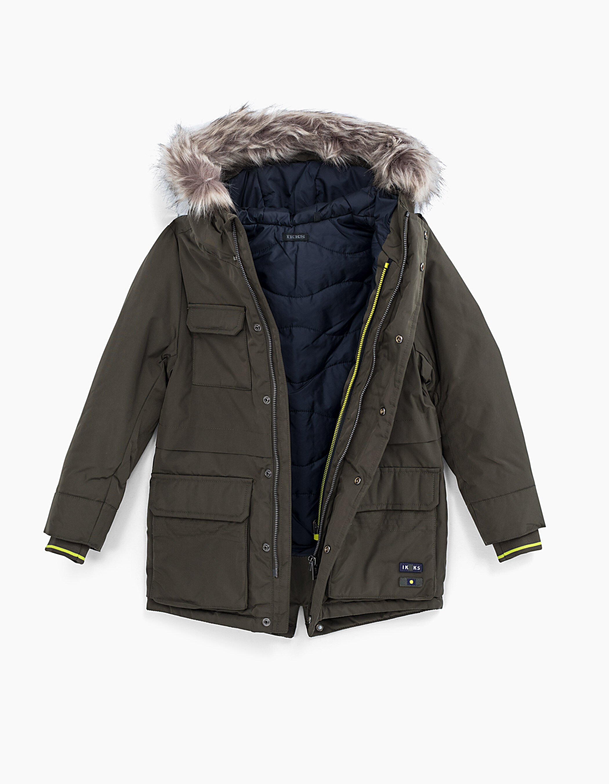 Parka 3 en 1 bronze avec blouson reversible garcon