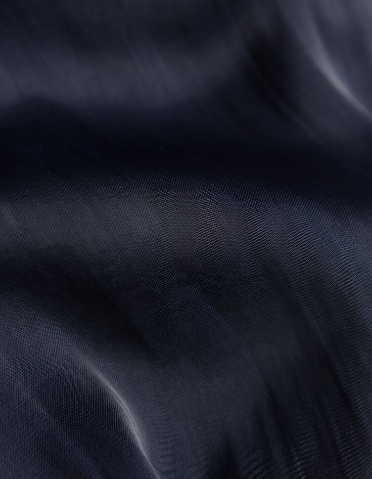Women’s navy flowing dress with pleated ruffles-7