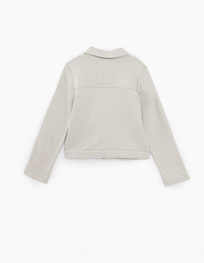 Girls’ silver bikersstyle cardigan