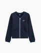 Zipperjacke Essentiel in Navy aus Bio-Baumwolle-1