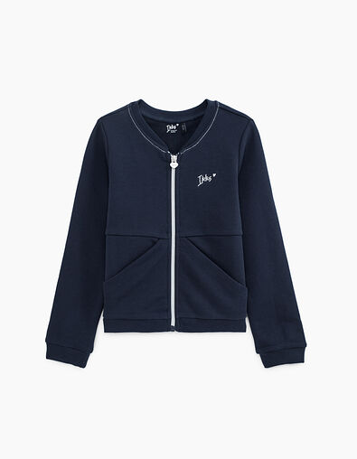 Zipperjacke Essentiel in Navy aus Bio-Baumwolle - IKKS