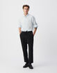 Chemise SLIM ciel en lin Homme-1