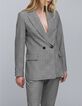Women's black Prince of Wales lurex suit jacket-5