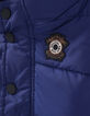Doudoune bleue avec capuche noire bébé garçon-4