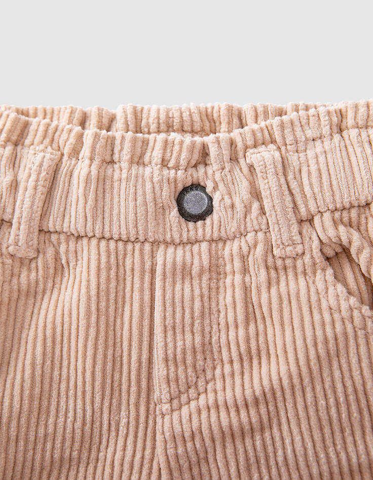 Short rose poudré en velours côtelé bébé fille-3