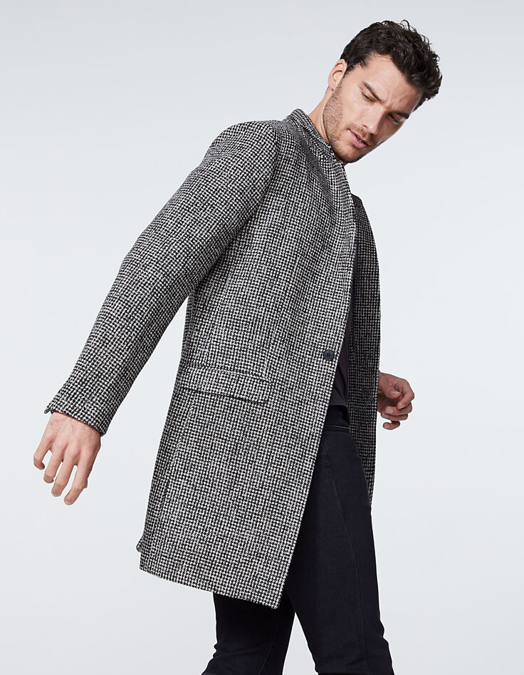 Men’s anthracite checked coat-1