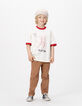 T-shirt blanc coton bio bords-côtes rouges garçon-2