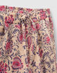 Pantalon rose imprimé floral cachemire bébé fille-5